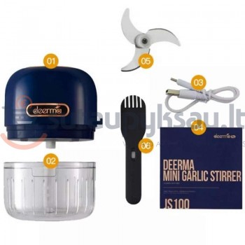 Belaidis maisto smulkintuvas Deerma JS100, 150 ml, 40 W Belaidis maisto smulkintuvas Deerma JS100, 150 ml, 40 W